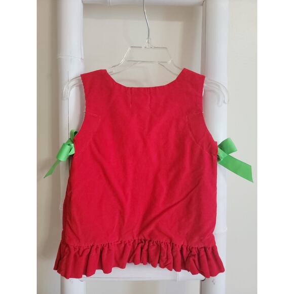 Mud Pie Red Corduroy Ornament Holiday Christmas Dress sz 0-6m - Picture 5 of 6